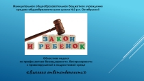 Презентация Недели по профилактике беспризорности, безнадзорности, правонарушений и преступлений в подростковой среде Высокая ответственность (2018-2019)