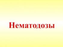 Презентация по паразитологии на тему: Нематодозы