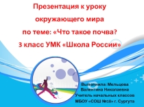 Презентация по окружающему миру на тему: Что такое почва? (3 класс)