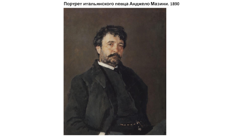 Презентация Творчество Серов В.А. Портрет итальянского певца Анджело Мазини. 1890 Портрет итальянского певца Анджело Мазини. 1890