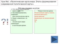 Презентация, 10-11 класс, Политическая карта