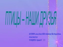 Презентация Птицы- наши друзья