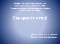 Презентация для внеклассной работы в начальной школе Покормите птиц!(3 класс)