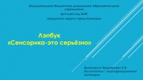 Презентация Лэпбука на тему : Сенсорика-это серьёзно