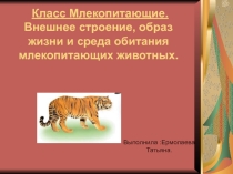 Презентация по биологии на тему Внешнее строение, образ жизни и среда обитания млекопитающих животных