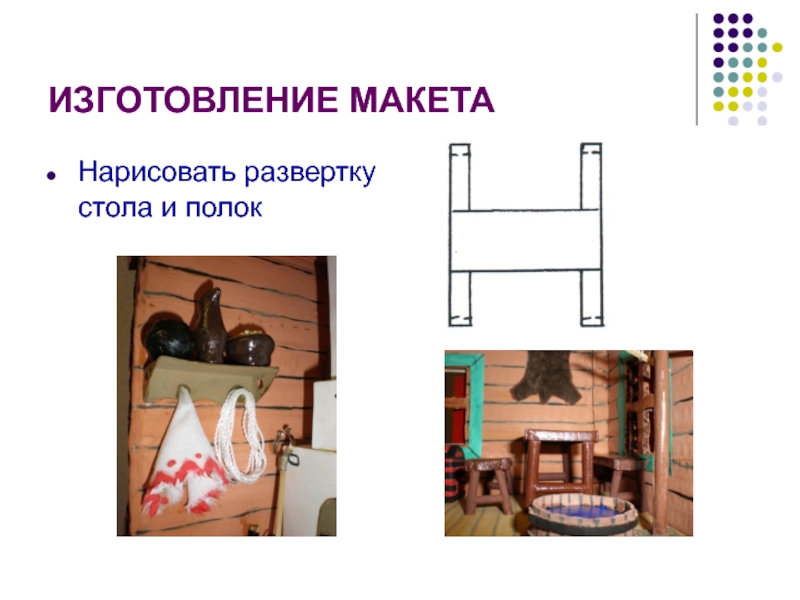 Проектная работа: Москва деревянная ИЗГОТОВЛЕНИЕ МАКЕТАНарисовать развертку стола и полок ИЗГОТОВЛЕНИЕ МАКЕТАНарисовать развертку стола и полок