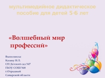 Мультимедийное дидактическое пособие для детей 5-6 лет Волшебный мир профессий