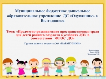 Развивающая-предметно пространственная среда в ДОУ по ФГОС в группе раннего возраста