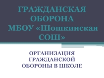 Презентация Организация ГО в школе