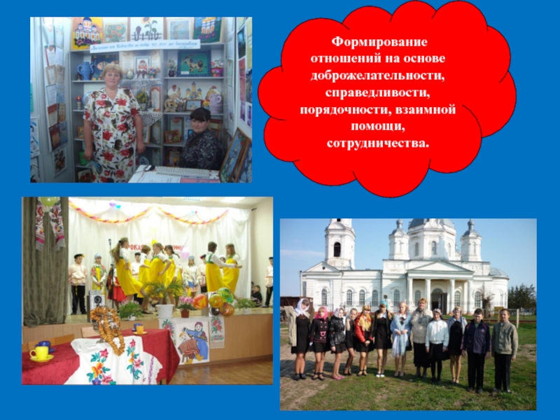 Духовно-нравственное развитие ребенка посредством его приобщения к ценностям православной культуры (из опыта работы). Формирование отношений на основе доброжелательности, справедливости, порядочности, взаимной помощи, сотрудничества. Формирование отношений на основе доброжелательности, справедливости, порядочности, взаимной помощи, сотрудничества.