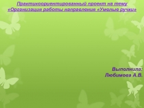 Организация внеурочной деятельности Умелые ручки