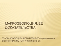 Презентация по биологии на тему Макроэволюция