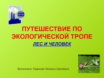 Презентация Лес и Человек