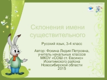 Интерактивный тренажёр по теме Склонения имени существительного (3-4 класс)
