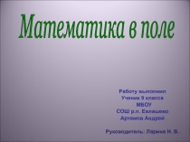 Презентация к научно практической работе