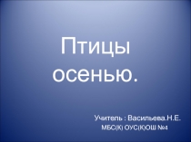 Презентация по развитию речи на тему  Птицы осенью ( 6 класс)