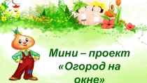 Ознакомление с природой в средней группе. Презентация Огород на окошке