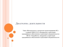 Презентация по ПМ.02. МДК 02.01 Методология проектирования информационных систем на тему Диаграмма деятельности