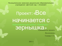 Презентация Всё начинается с зёрнышка