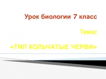 Презентация по биологии Кольчатые черви