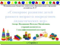 Презентация для педагогов ДОУ Сенсорное развитие детей раннего возраста посредством дидактических игр