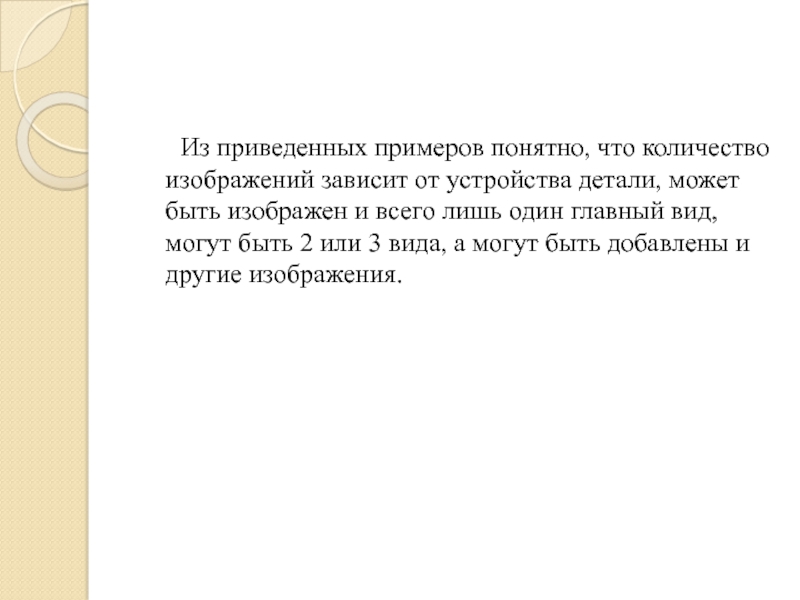 Виды Из приведенных примеров понятно, что количество изображений зависит от Из приведенных примеров понятно, что количество изображений зависит от устройства детали, может быть