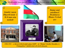 Müəllim olduğum üçün hər zaman qürur duymuşam