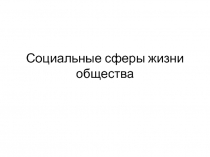 Презентация Социальные сферы (8 класс)