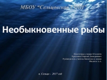 Презентация по биологии на тему Необыкновенные рыбы