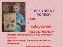 Вкусные красители защита проекта