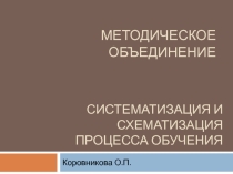 Систематизация и схематизация процесса обучения.выступление на районном М.О. учителей Истории