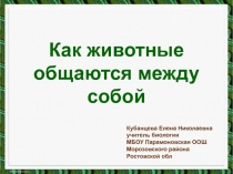 Презентация по биологии Как животные общаются между собой