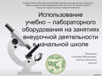 Презентация Использование учебно-лабораторного оборудования на занятиях внеурочной деятельности в начальной школе
