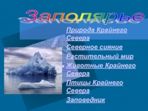 Презентация к уроку по предмету Окружающий мир Заполярье
