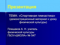 Презентация по физической культуре на темуСпортивная гимнастика.