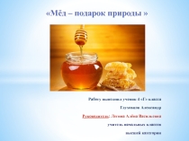 Исследовательская работа Мёд - подарок природы