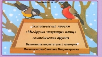 Экологический проект Мы друзья зимующих птиц