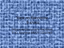 Презентация по биологии 10 класс
