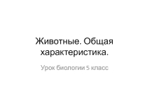 Презентация к уроку по биологии по теме животные