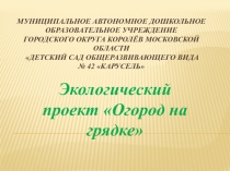 Пезентация к проекту Огород на грядке
