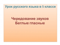 Презентация по русскому языку на тему Чередование звуков