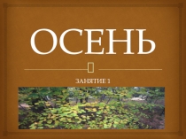 Презентация к занятию с дошкольниками на тему Осень