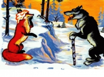 Презентация к уроку чтения Лиса и журавль. (Русская народная сказка)