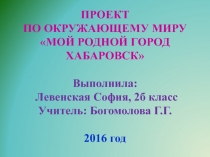 Презентация Мой родной город