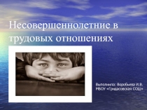 Презентация по обществознанию Трудовое право