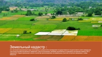 Презентация по земельному кадастру на тему Земельный кадастр