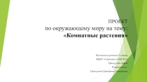 Презентация по окружающему миру Комнатные растения