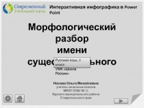 Презентация по теме Морфологический разбор имени существительного