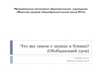 Презентация по обучению грамоте на тему Что мы знаем о звуках и буквах
