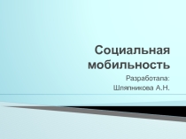 Презентация по обществознанию на тему Социальная мобильность (11 класс)